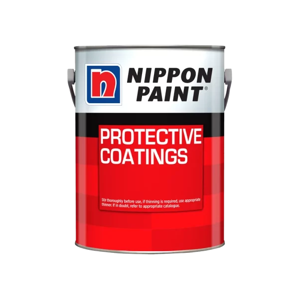 Nippon Paint protective coatings canister, showcasing its vibrant red design and clear labeling, ideal for safeguarding surfaces. Perfect for various applications, ensuring durability and quality in protective finishes.