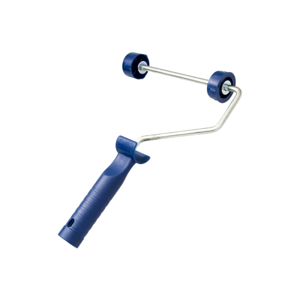 Nippon Paint roller with a blue ergonomic handle and dual roller ends, designed for smooth and efficient paint application on various surfaces.