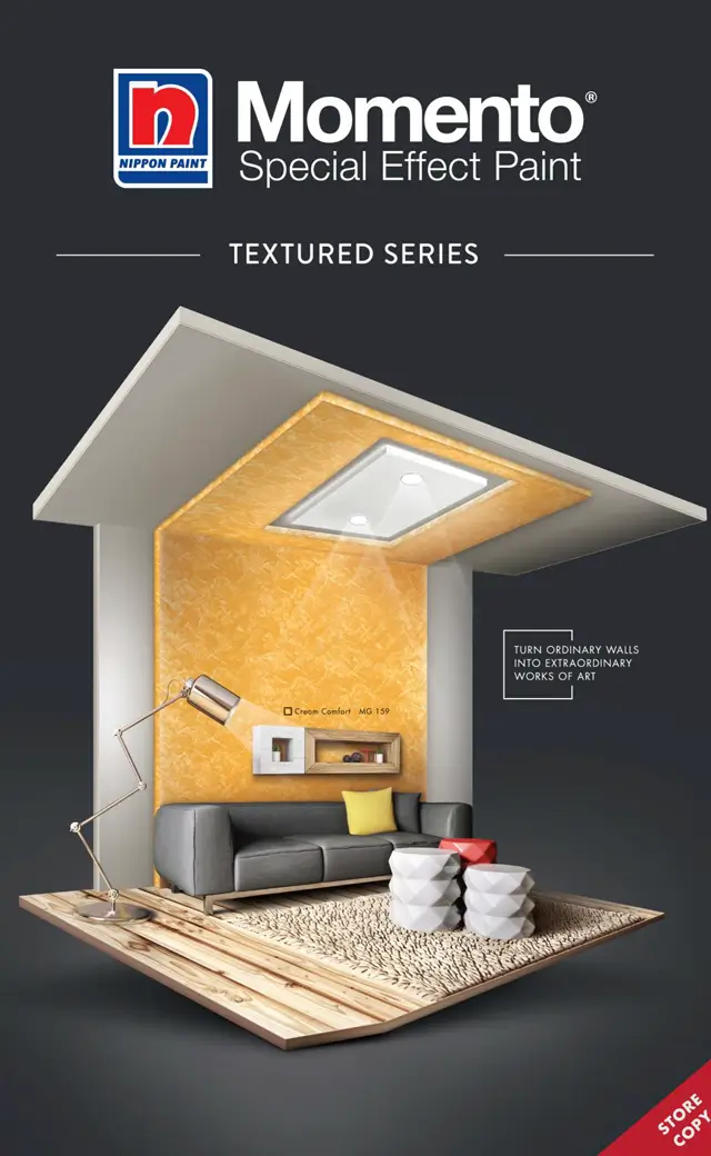 Nippon Paint Momento Textured Series colour card