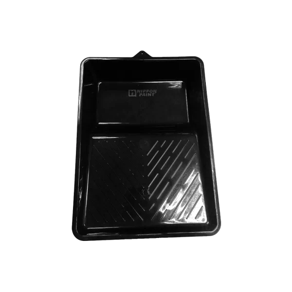 Nippon Paint paint tray designed for easy paint application, featuring a textured surface for optimal paint distribution and a compartment for brush storage. Ideal for DIY projects and professional use.