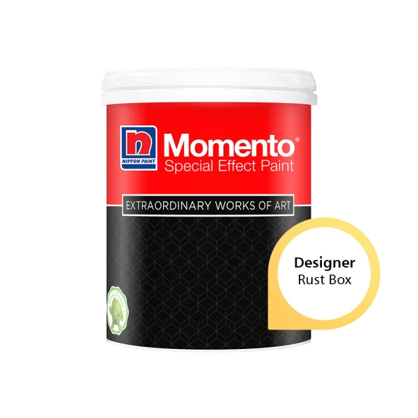 Nippon Paint Momento Special Effect Paint in Designer Rust Box, designed for creating extraordinary works of art with unique textures and finishes. Ideal for both interior and exterior applications.