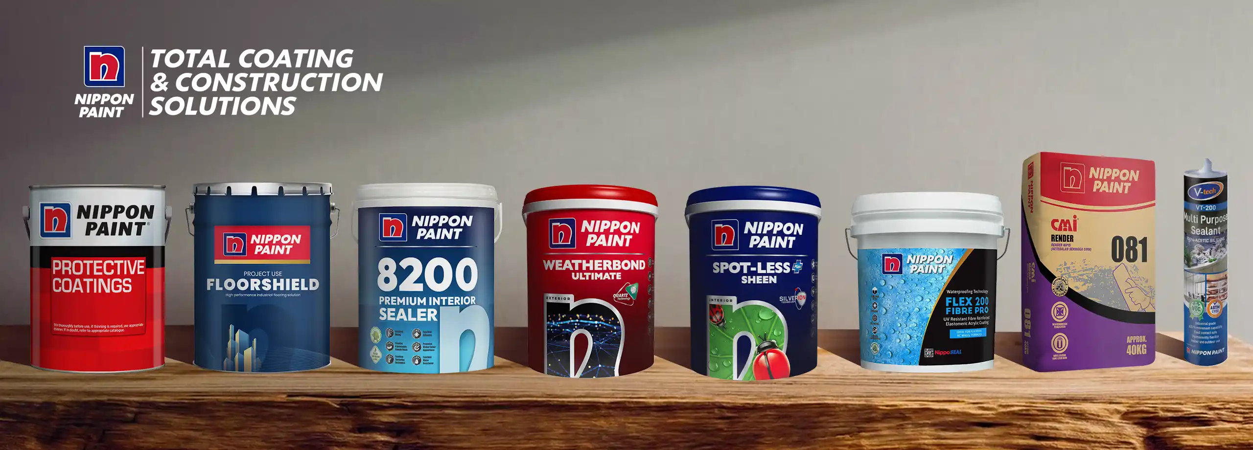 Nippon Paint products on table