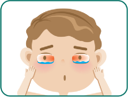 Illustration of a worried child with tears in his eyes, symbolizing concern or distress, highlighting the importance of using Nippon Paint products for a safe and comforting home environment.