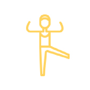 Illustration of a person in a dynamic pose, symbolizing fitness and movement, with a vibrant yellow color representing energy and vitality, ideal for showcasing Nippon Paint's active lifestyle themes.