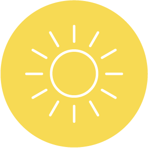 Bright yellow sun icon representing warmth and energy, perfect for promoting Nippon Paint's vibrant color palettes. Ideal for enhancing interior and exterior spaces with a cheerful atmosphere.
